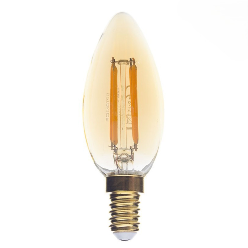 LED Qiri C35 E14 4W 400lm Golden Glass Optonica LED