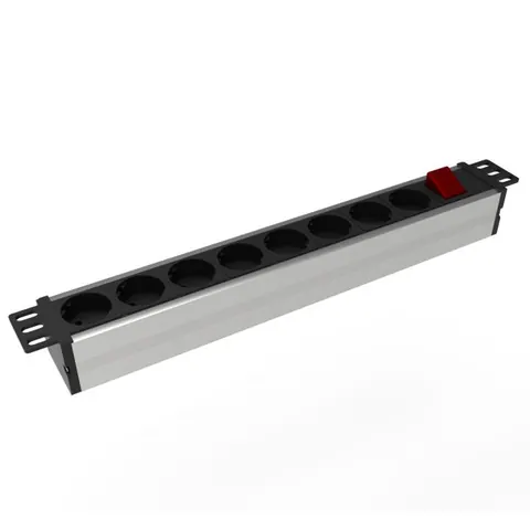 Suport 6 priza C13 16A+çelës 19″ 1.5HE