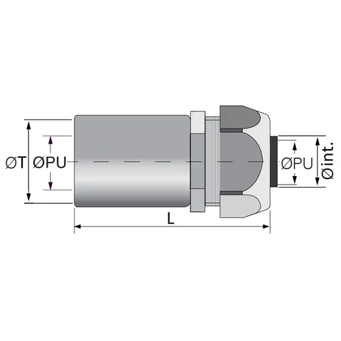 Rakord metalik tub-guajnë D25/20.5 IP67 – Euro2000 EO58025