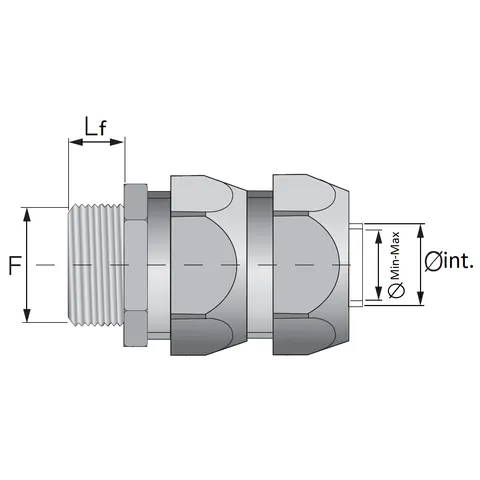 Tub guajnë metalik D10.0/13.5 IP67