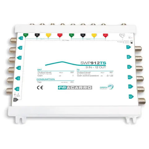 Multiswitch Compact 12dalje (2SAT+TV) SWP912TS – Fracarro FRSWP912TS