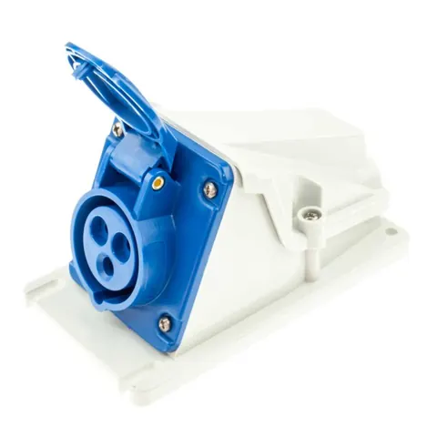 Prizë kuti IP44 32A 2P+T (blu) kendore – Gewiss GW62488