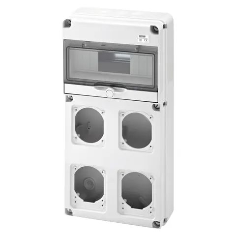 Kuadër 10M V 2priza 16+2priza 16/32A IP44/67 – Gewiss