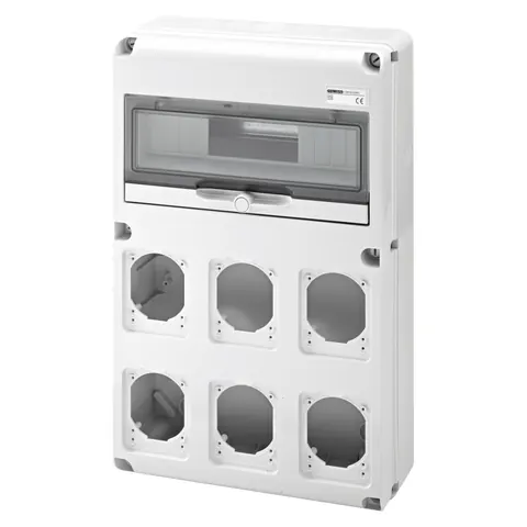 Kuadër 14M V 6priza 16/32A IP44/67 – Gewiss