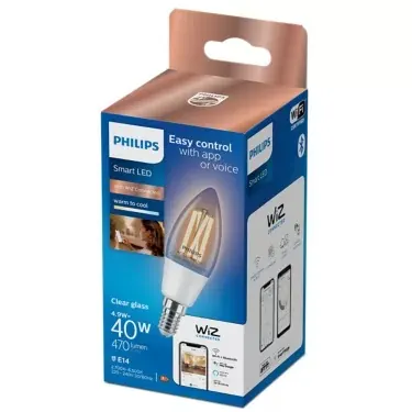 Llambë filament LED Smart kandell 4.9W E27 2700-65 – Philips