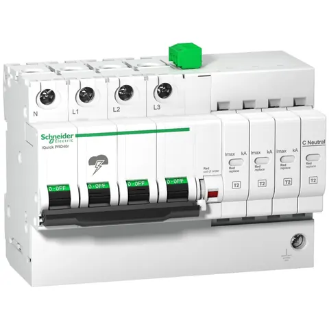 Shkarkues mbitensioni 3P+N 40kA (II) ndares+CO – Schneider SHA9L16294