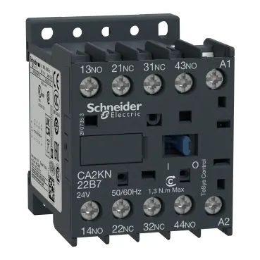 Kontaktor 2NO 2NC komandimi 24VAC 50/60Hz – Schneider SHCA2KN22B7