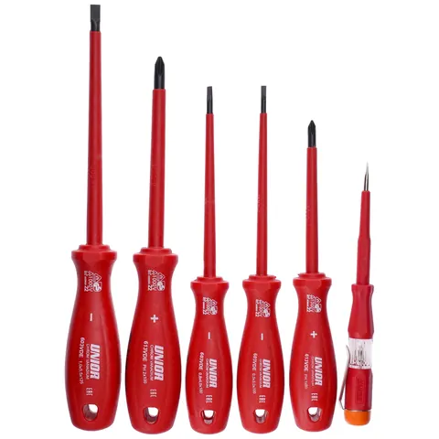 Komplet me 5 kacavida+indikator elektrike (-,+) – Unior UN617656