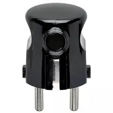 Spinë 16A shuko d/kablli 90ø (e zezë) – Vimar VI00241