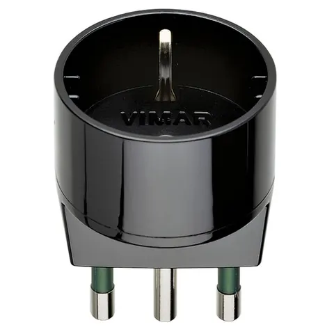 Adapter 16A bivalent na šuko, crni – Vimar