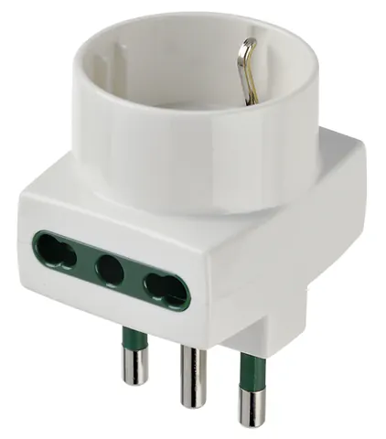 Adapter 16A bivalent na 2 bivalent+1 šuko – Vimar