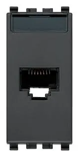 RJ45 utičnica cat. 6 (UTP) Netsafe, crna