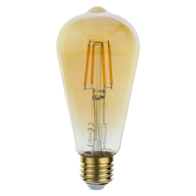 LED Bulb ST64 E27 4W 400lm Golden Glass Optonica LED