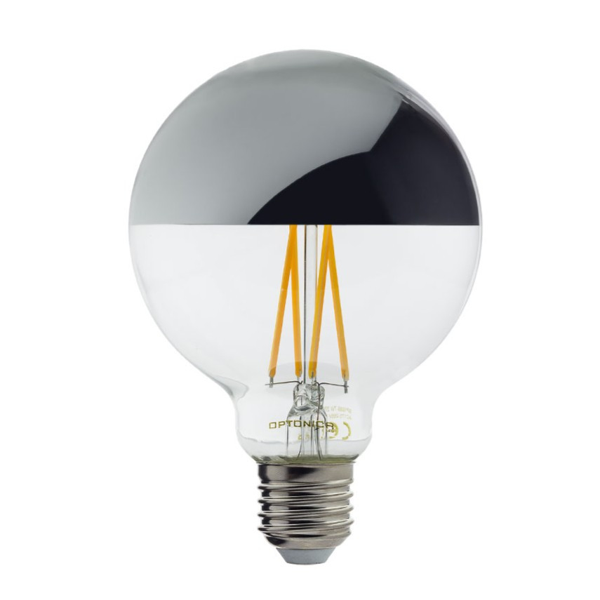 LED Bulb G95 E27 4W 400lm Half Silver Glass Optonica LED