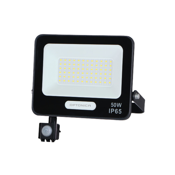 Prozhektor LED 50W 4500lm (90lm/W) IP65 Optonica - Prozhektor LED 50W IP65 + Sensor — Zi