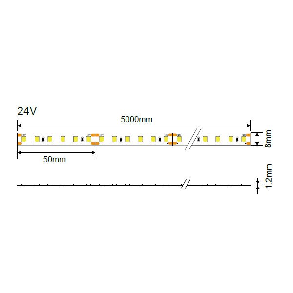Shirit LED 2835 24V 120SMD/m IP20 Professional Edition - 3