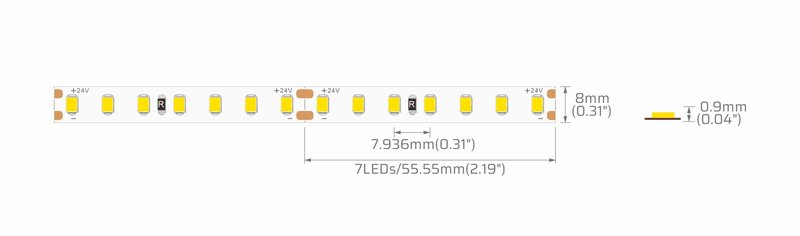 Shirit LED 2835 24V 126LED/m 10W/m - 2
