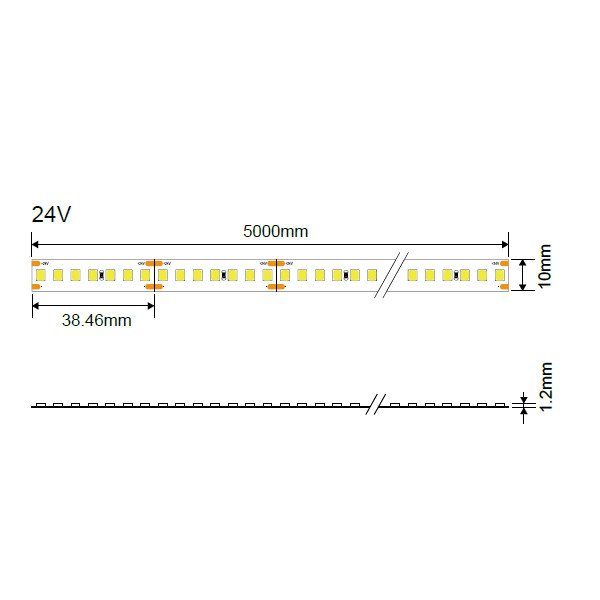 Shirit LED 2835 24V 182LED/m 14W/m - 2