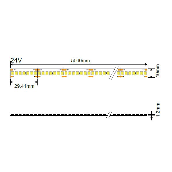 Shirit LED 2835 24V 238LED/m 18W/m - 2